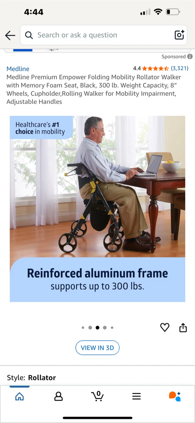 Medline Empower Rolling Walker - photo 3