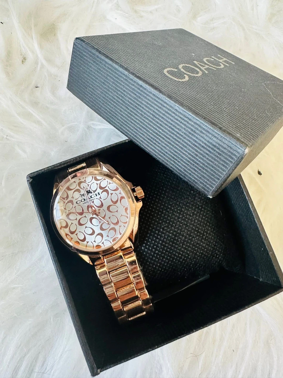 Coach Rose Gold Logo Watch