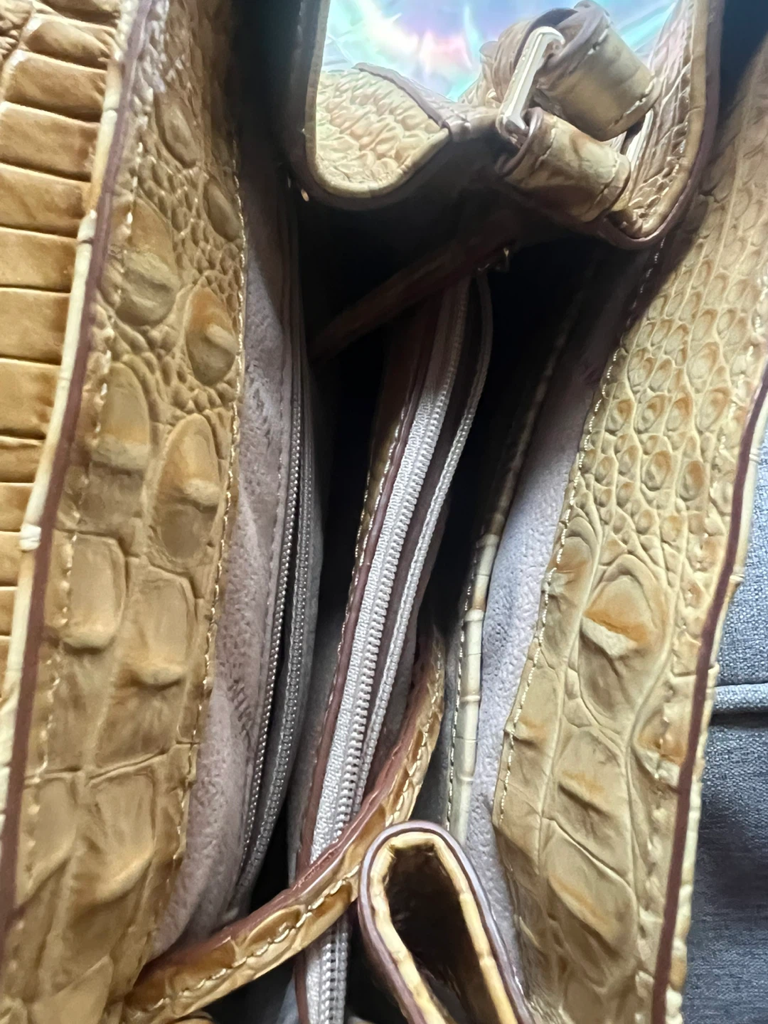 Brahmin Crocodile Embossed Leather Handbag - photo 3