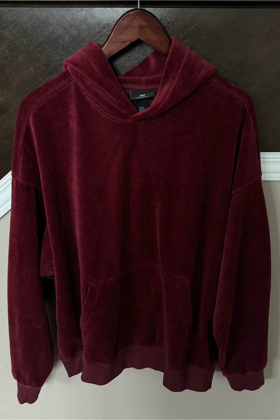 Brand New HM Velour Burgundy Hoodie