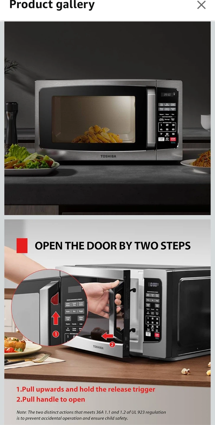 Toshiba Stainless Steel Microwave - photo 4