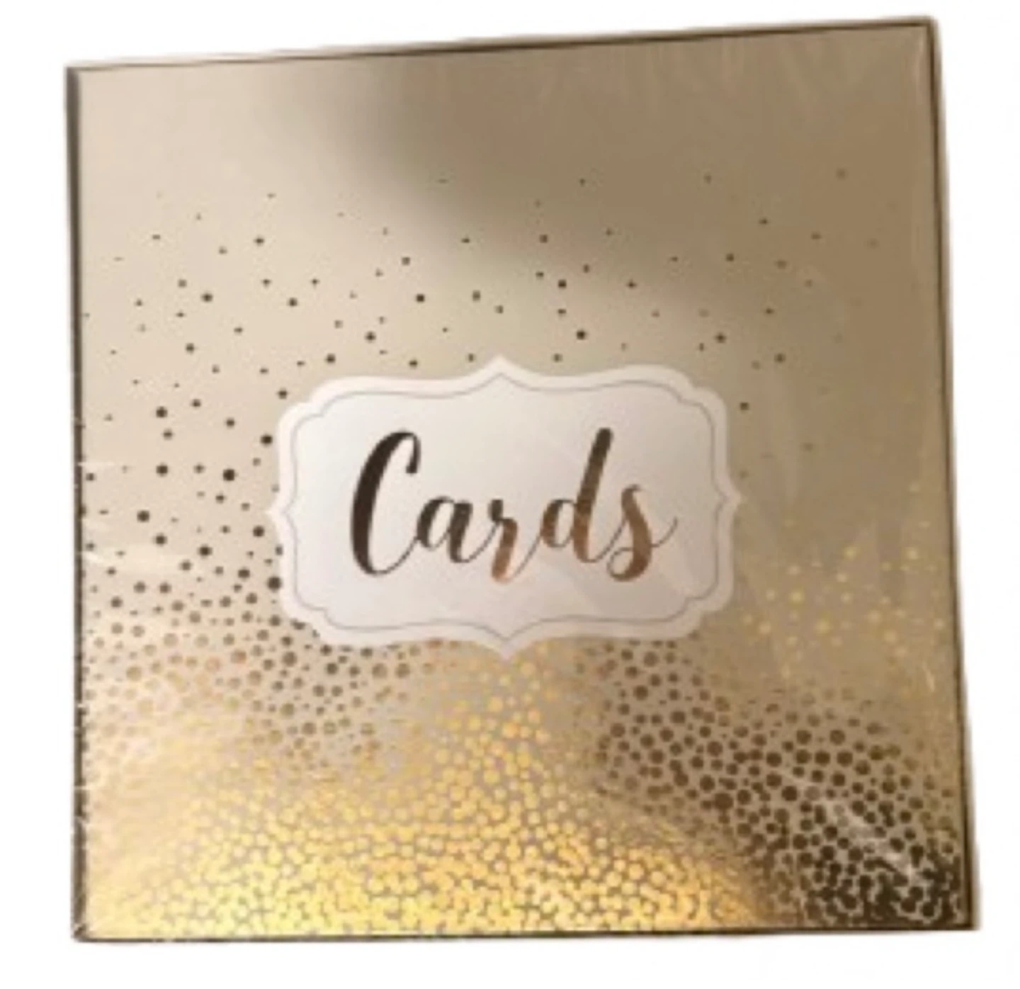 Gold “Cards” Decorative Box – Wedding / Event Décor