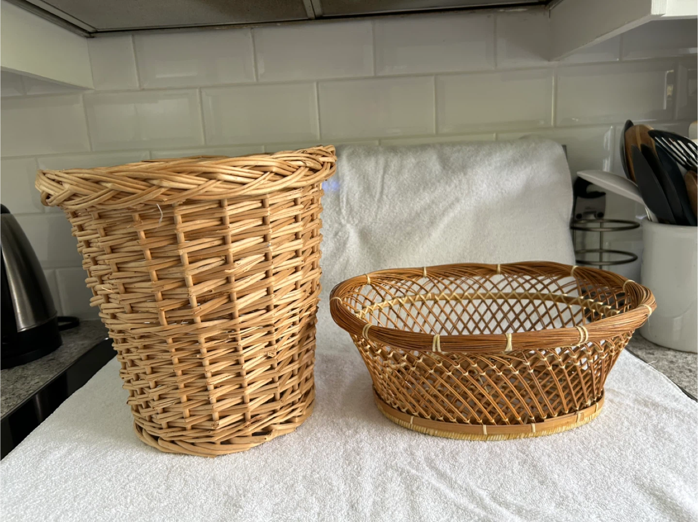 Wicker Baskets (Set of 2), never used