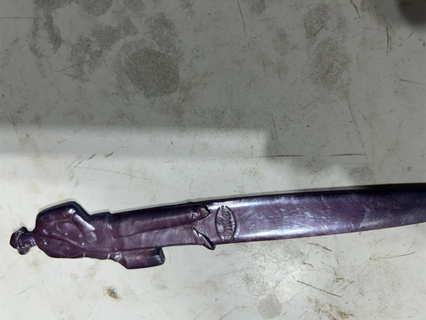 Purple Letter Opener with Gentleman Figurine Handle - photo 3