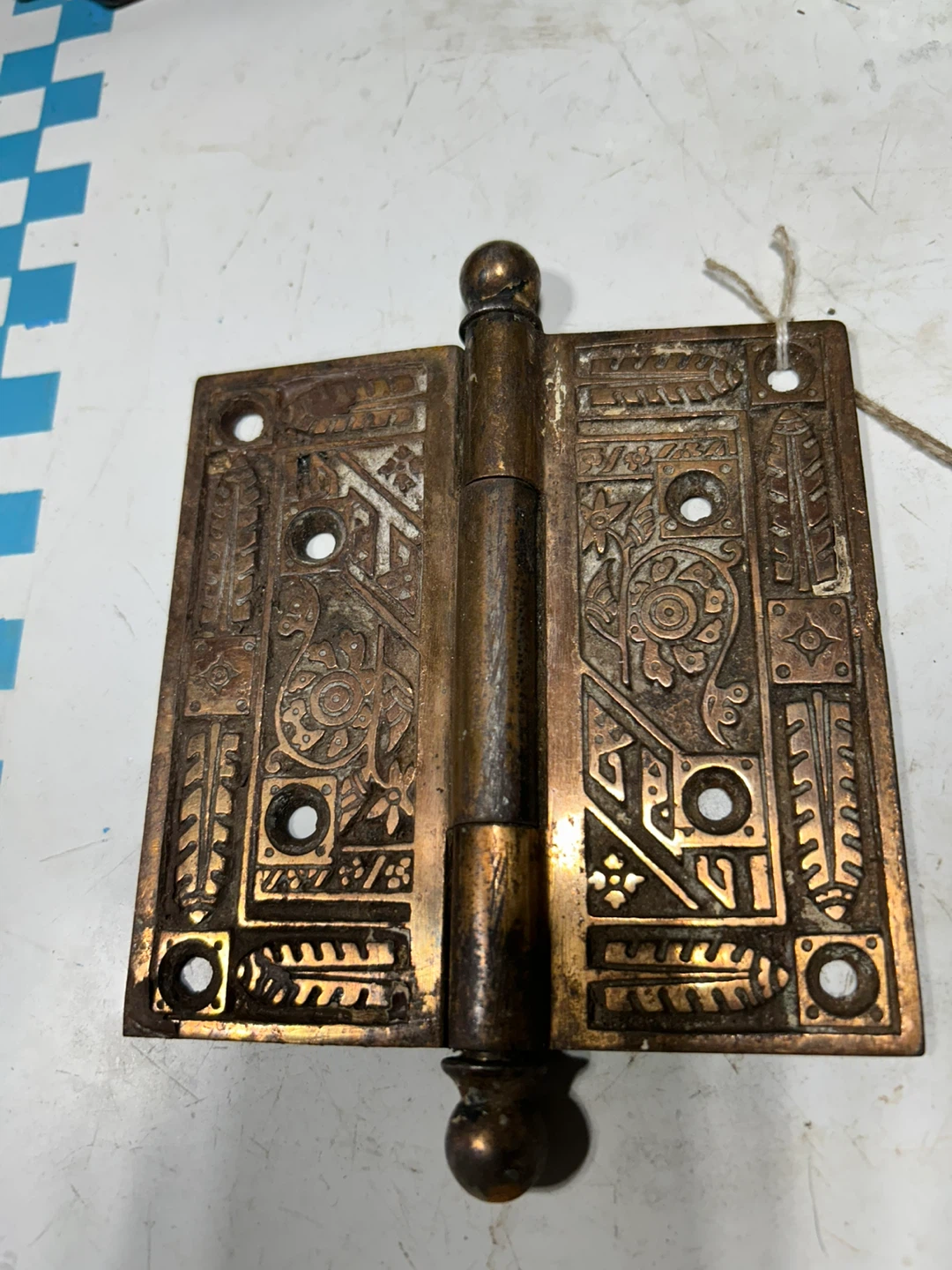 Cast Bronze Door Hinge - Arts and Crafts Design