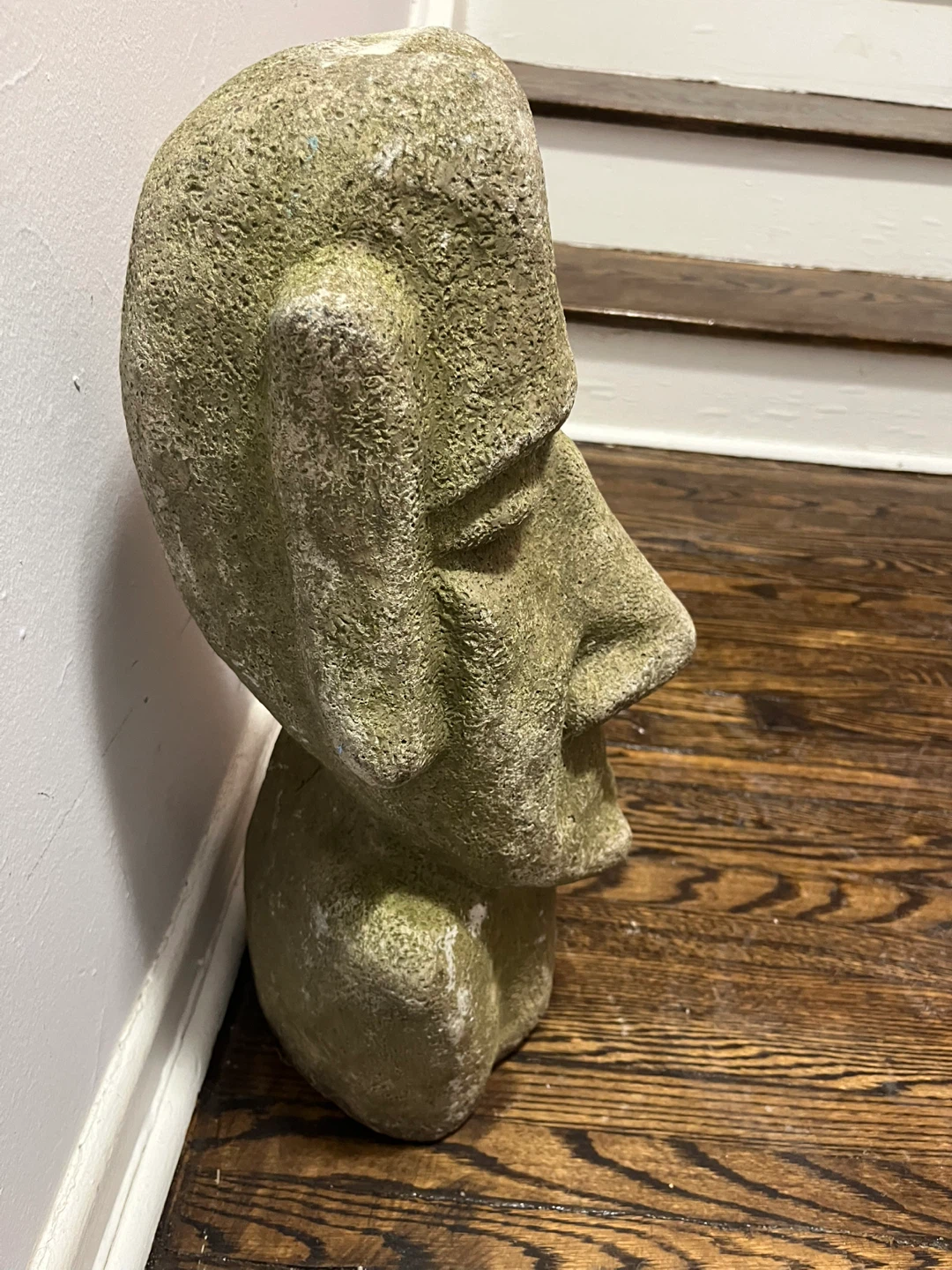 Stone Moai Head Garden Statue - photo 2