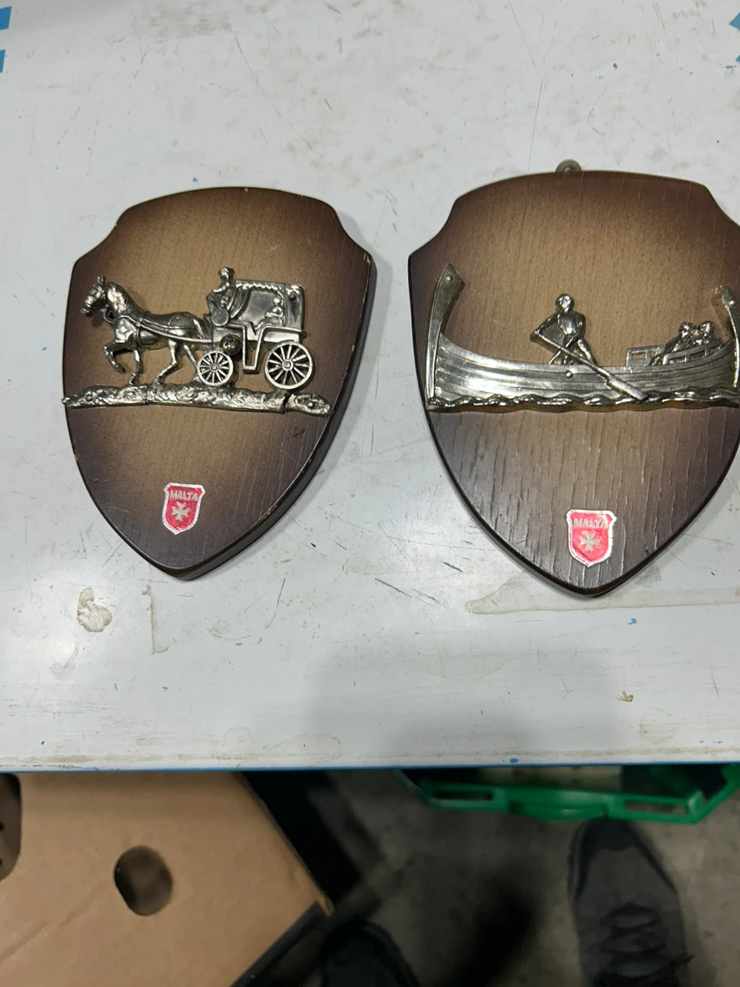Malta Decorative Wall Plaques - Horse Carriage & Boat Scenes