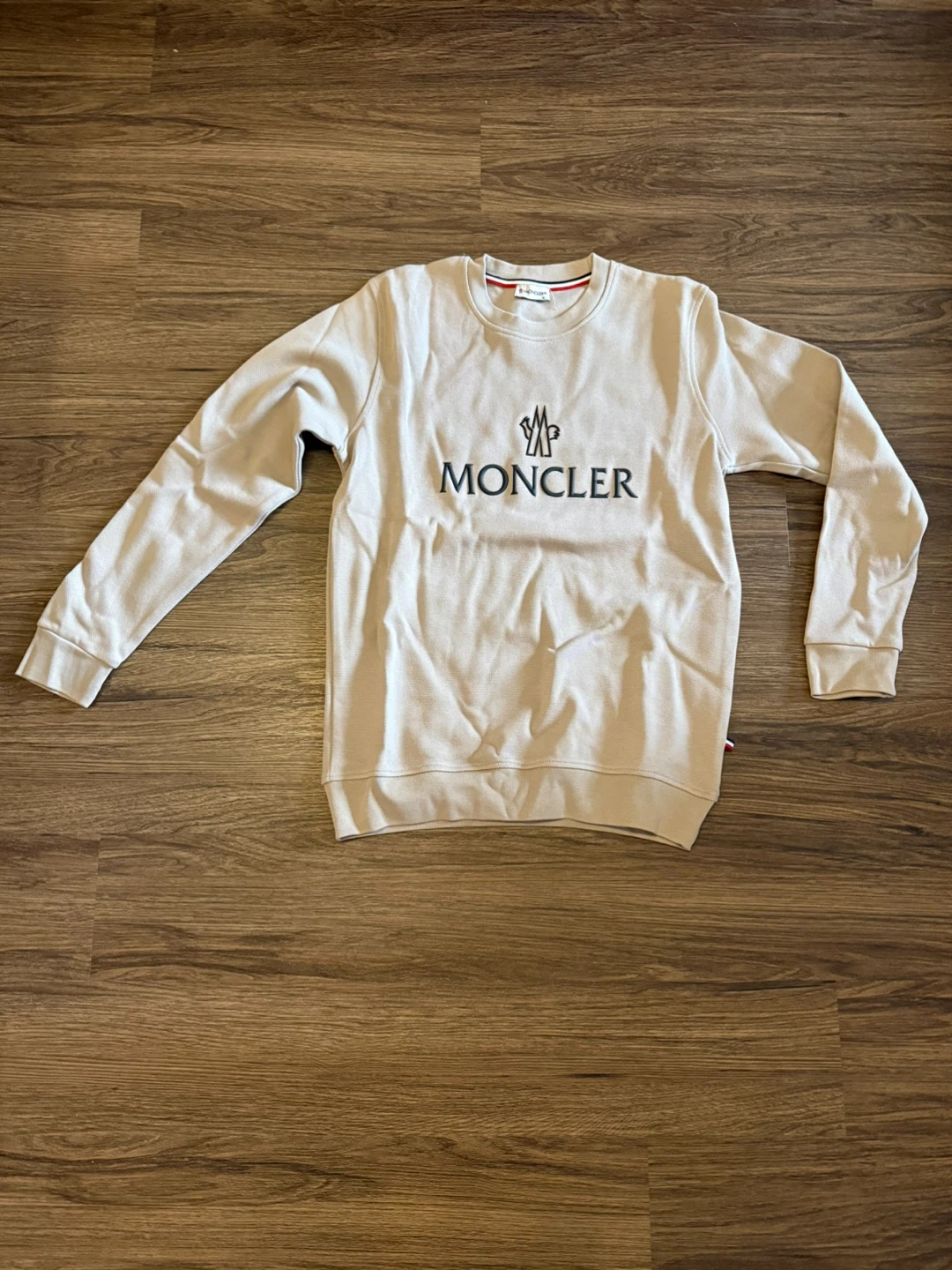 NEW Moncler Crewneck Sweatshirt - Tan - Size S - photo 3