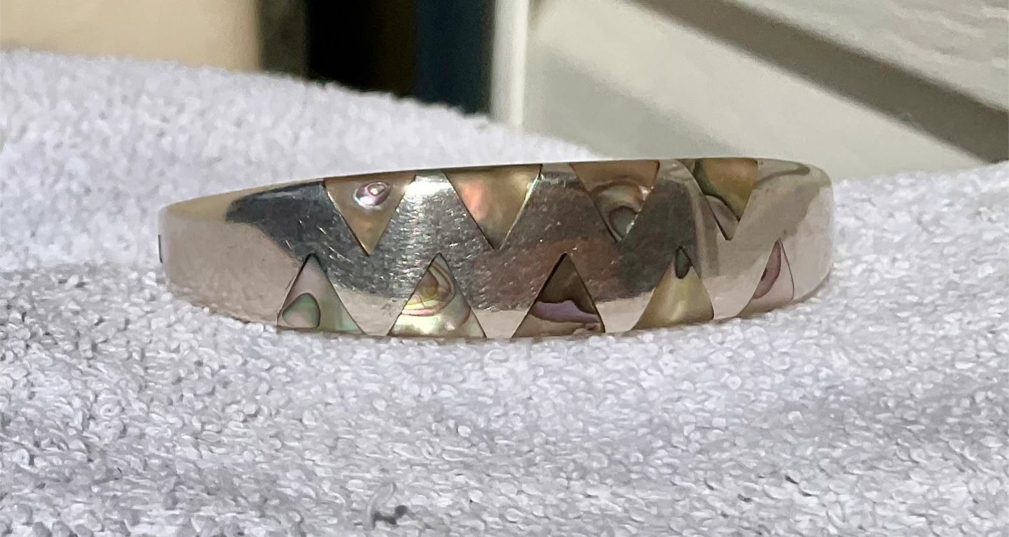 Sterling Silver Inlay Bracelet - Mexico 925