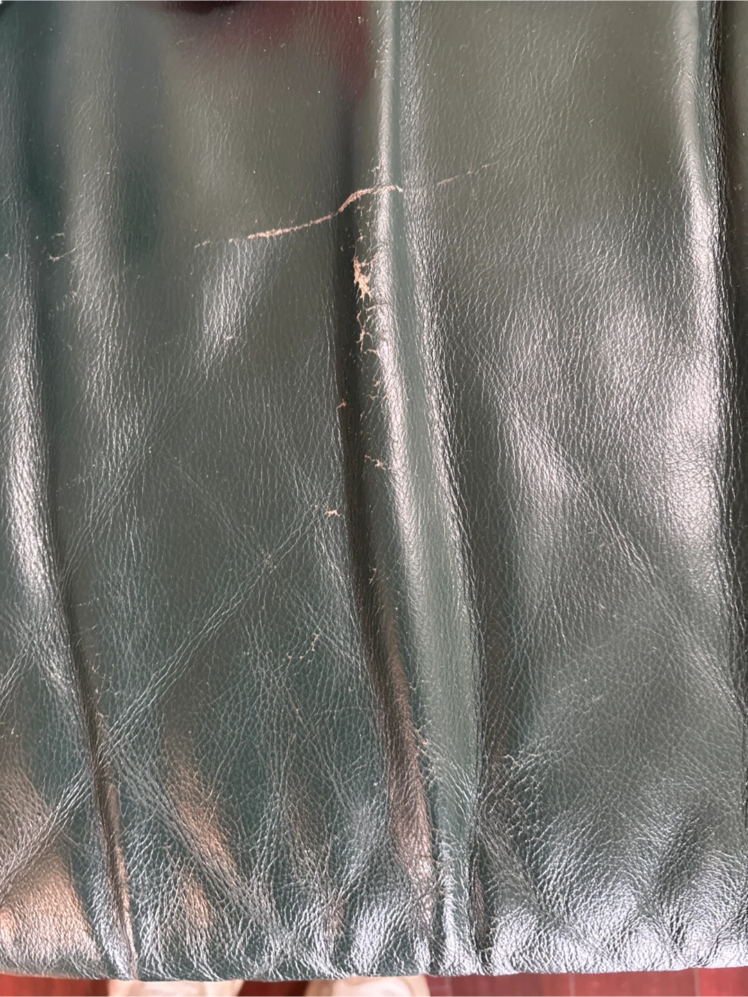 Green Leather Loveseat Sofa - photo 2