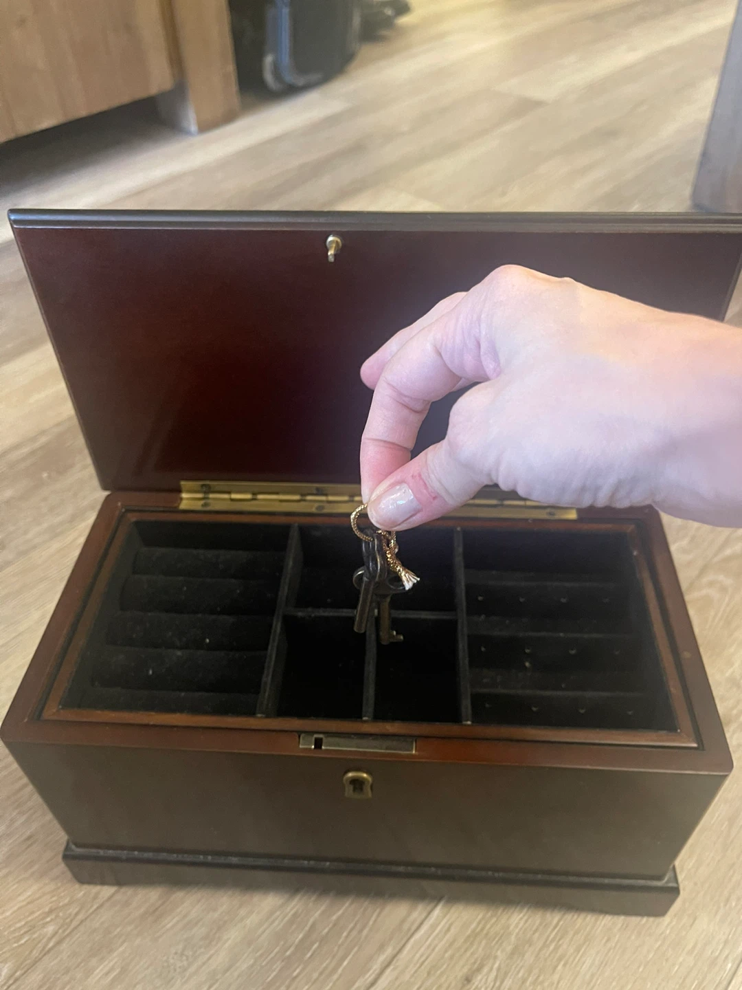 Wooden Jewellery Box with Compartments - photo 2
