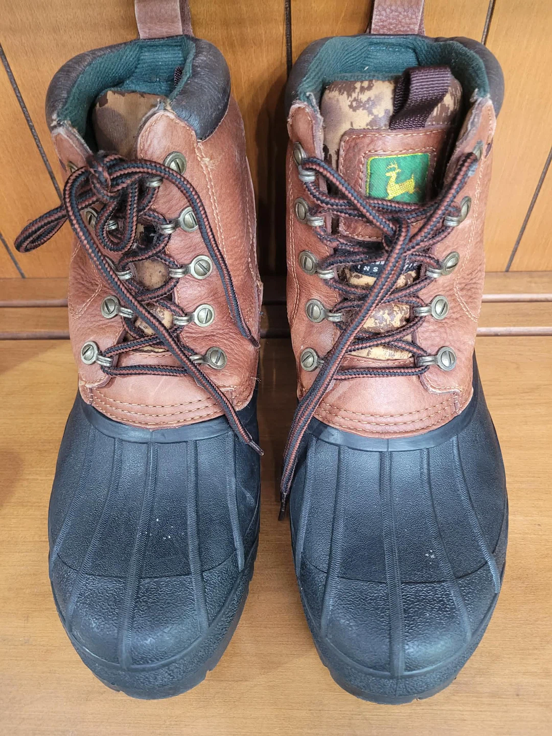 John Deere Men's Brown Leather Lace-Up Work Boots size 10 - photo 4