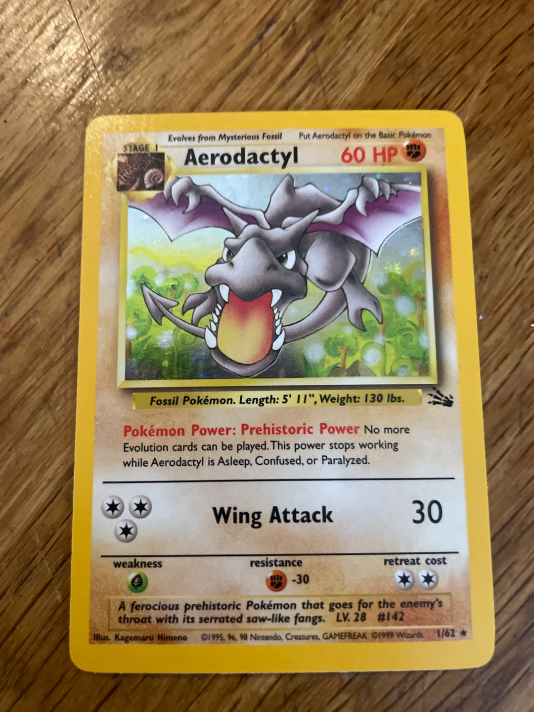Pokémon Aerodactyl Fossil Stage 1 Trading Card - photo 4