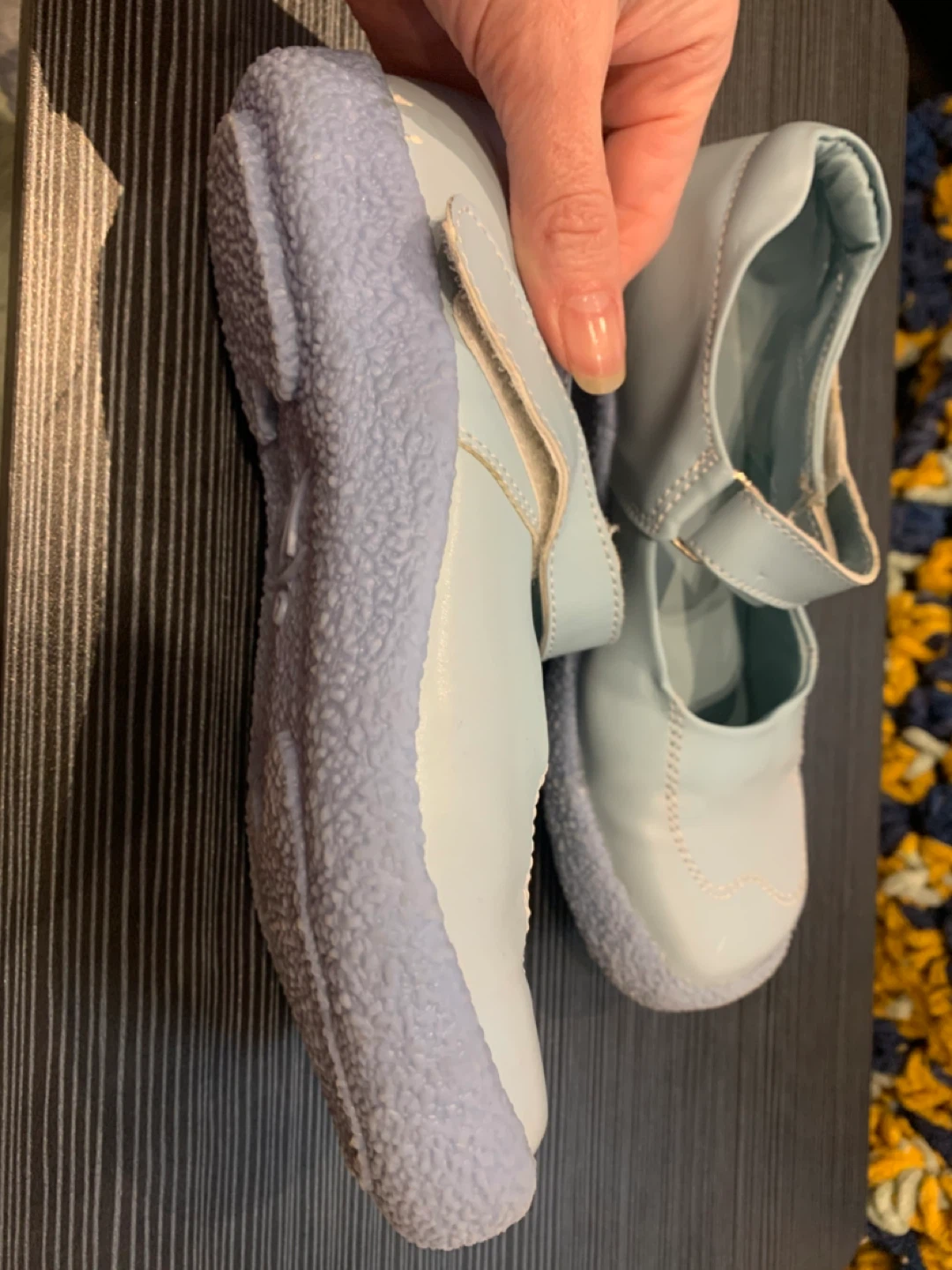 NEW Light Blue Mary Jane Kid Shoes - size 13/13.5 - photo 2