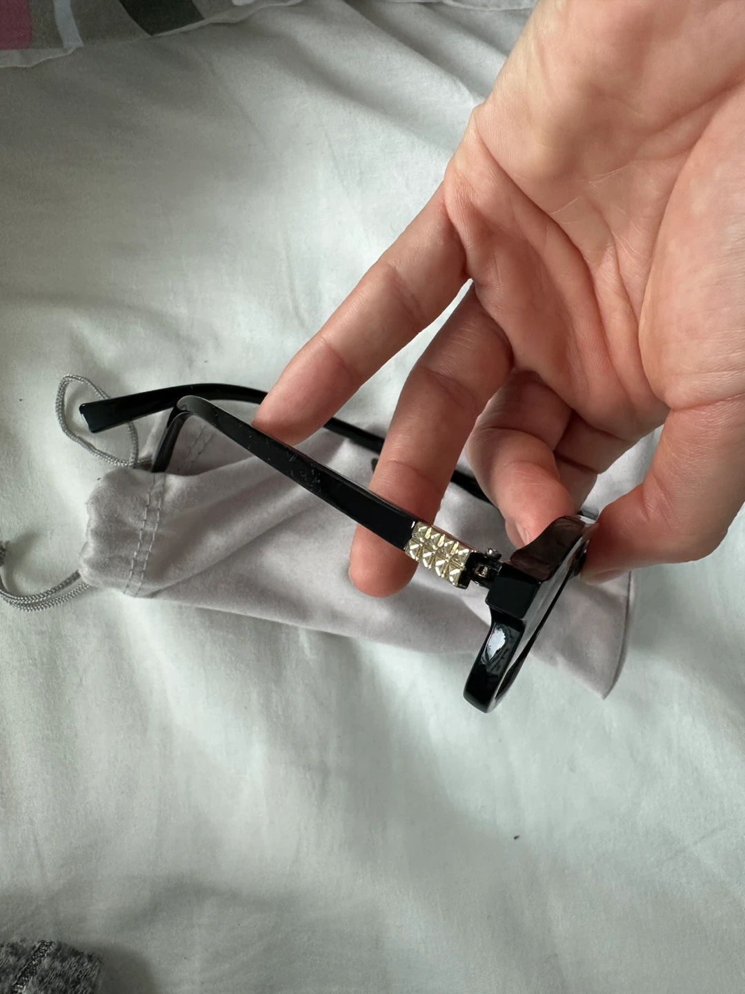 Black Rectangle Sunglasses with Brown Lenses - photo 2