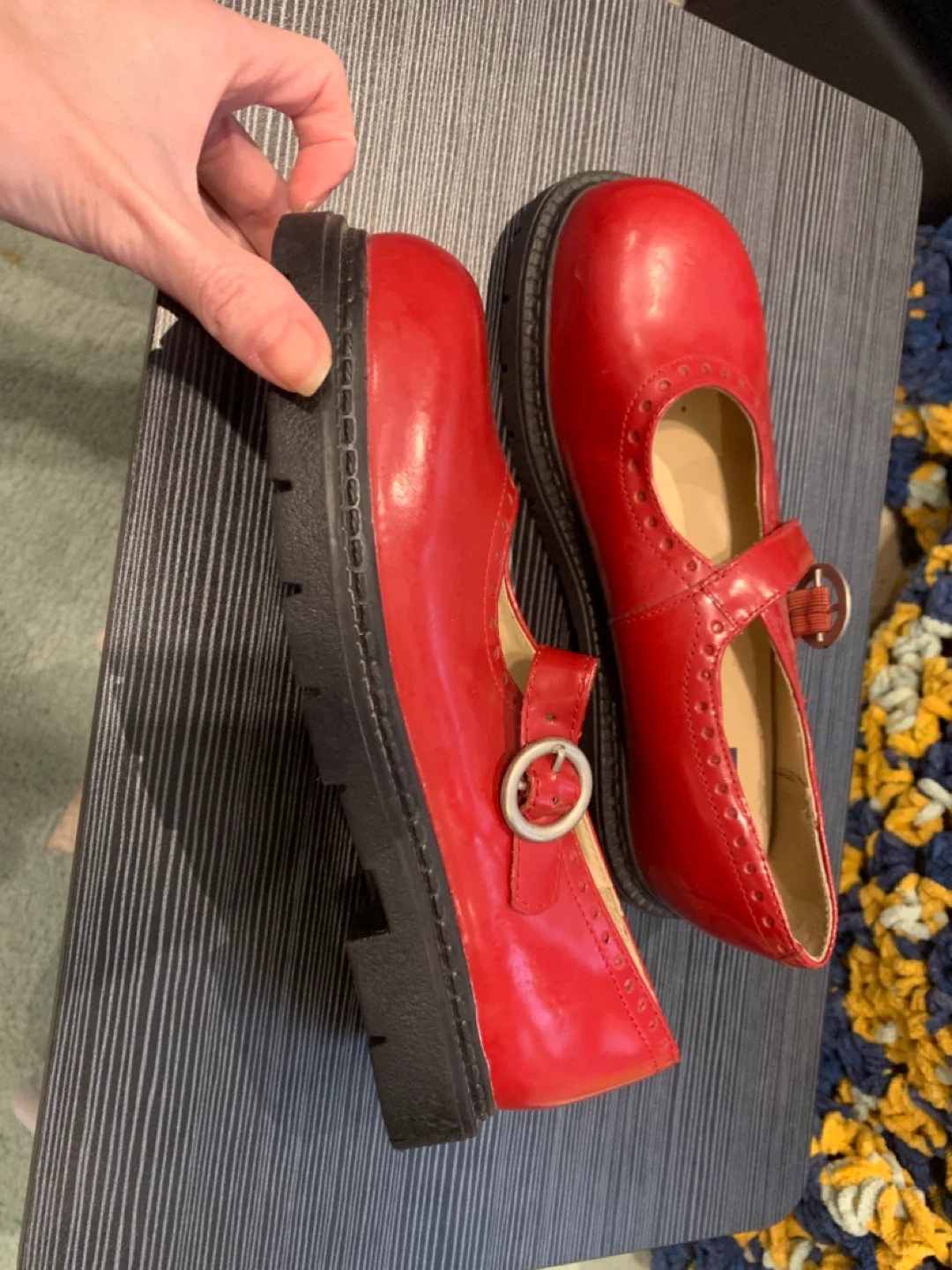 NEW GAP Red Mary Jane Shoes - Size 4M - photo 2