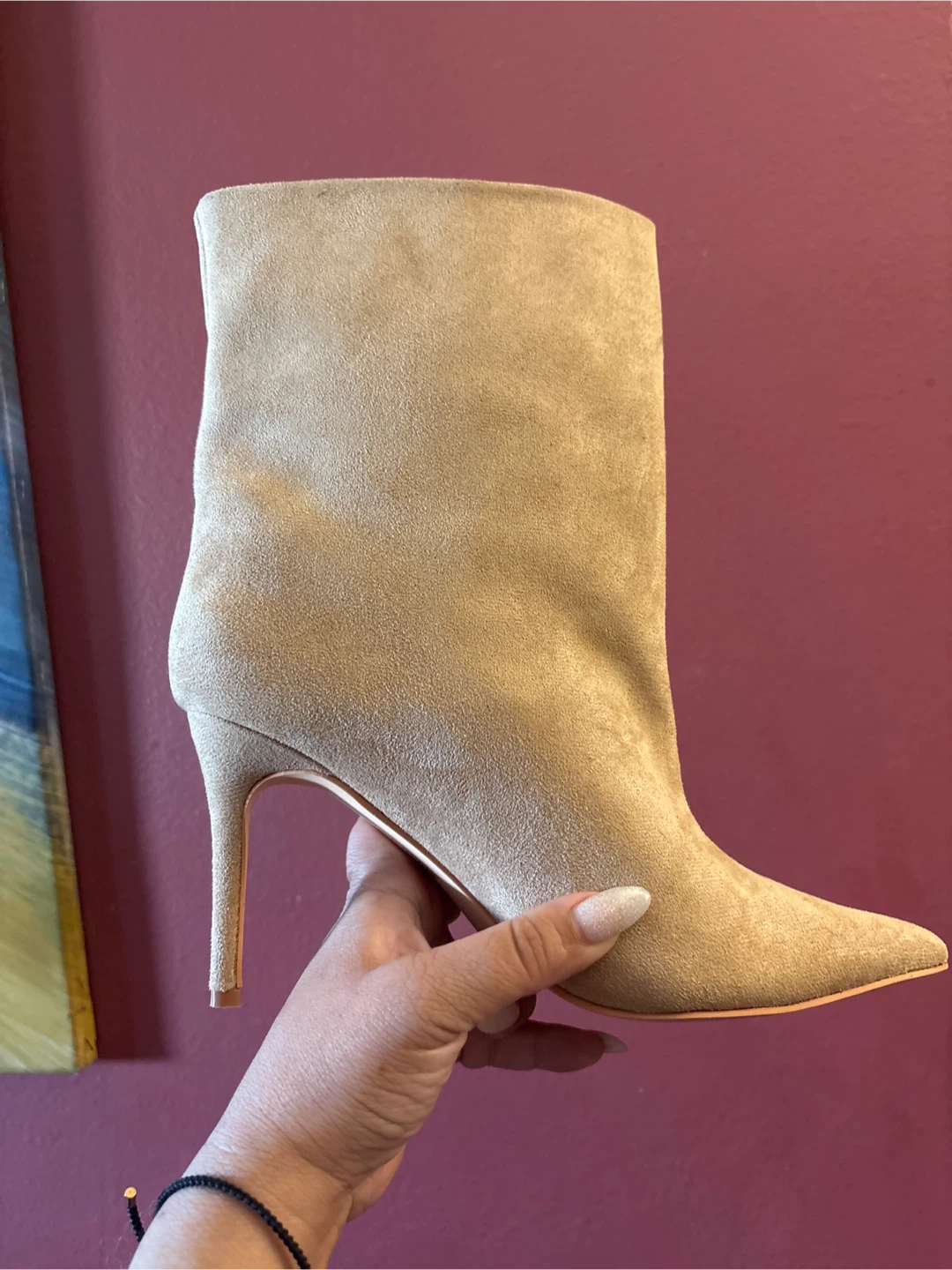New Beige Suede Ankle Boots - photo 3
