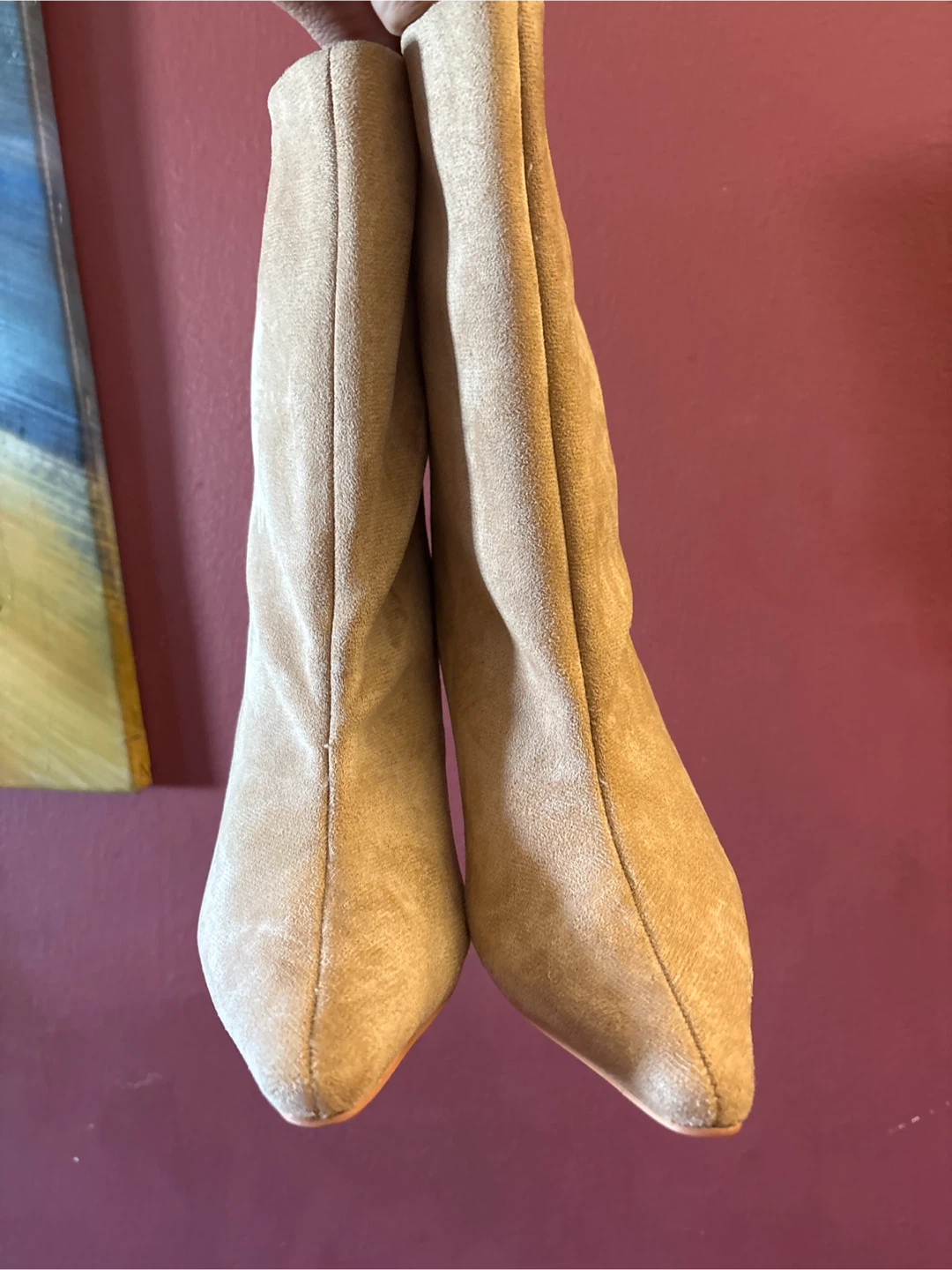 New Beige Suede Ankle Boots - photo 2