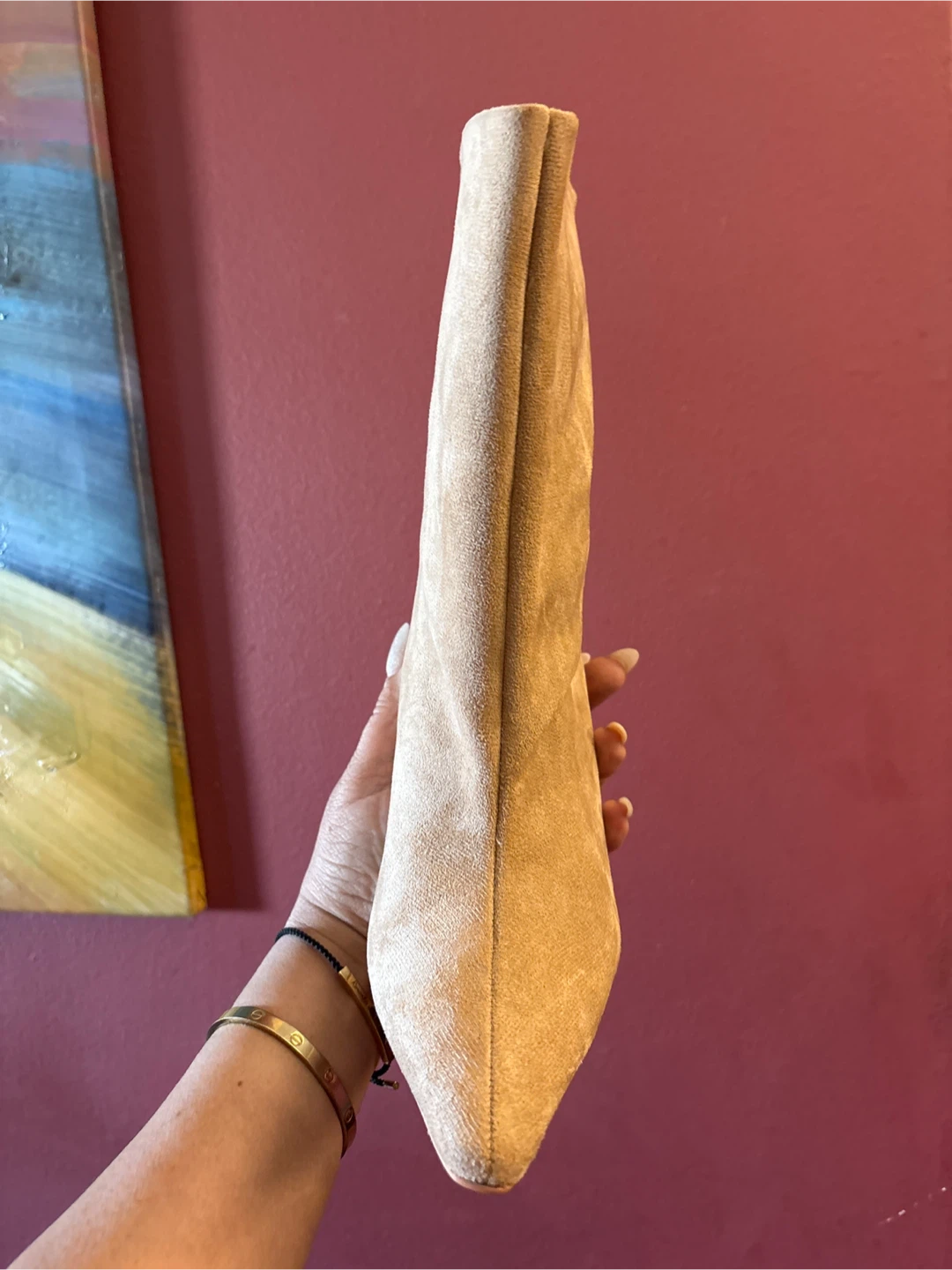New Beige Suede Ankle Boots - photo 4
