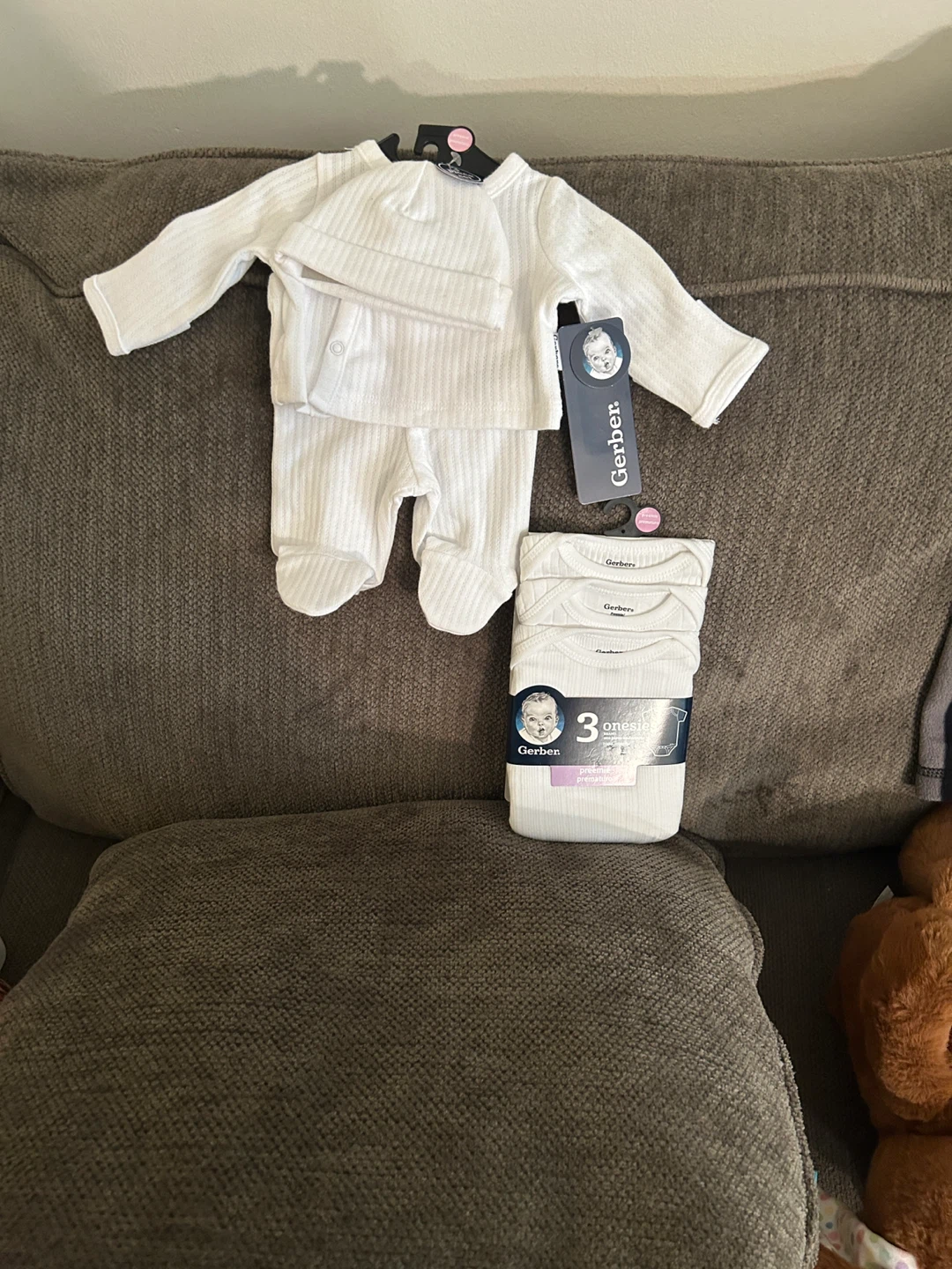 Gerber Baby 3-Piece Layette Set & 3 Onesies