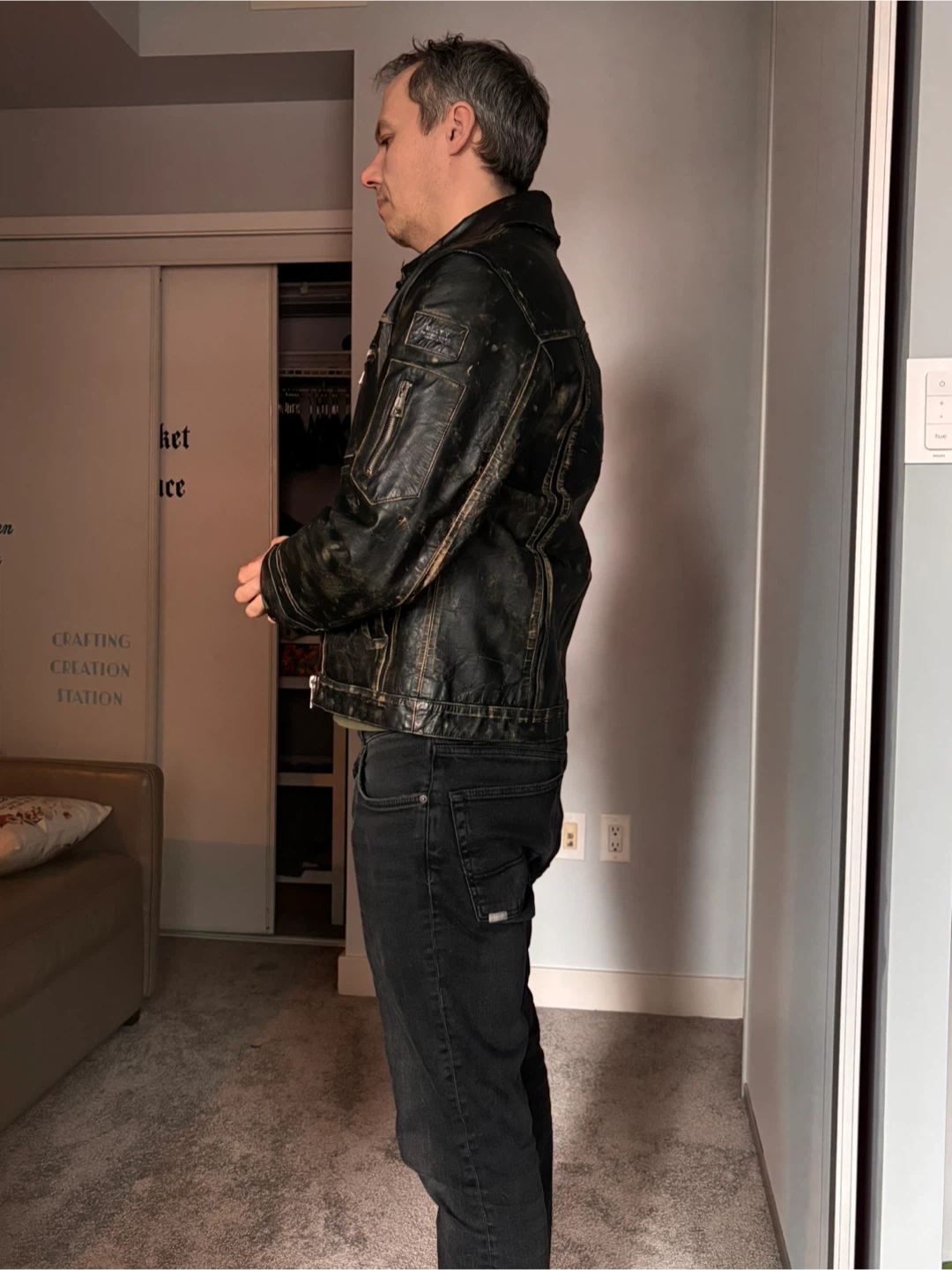 Sixty Genuine Leather Jacket - Size L - photo 2
