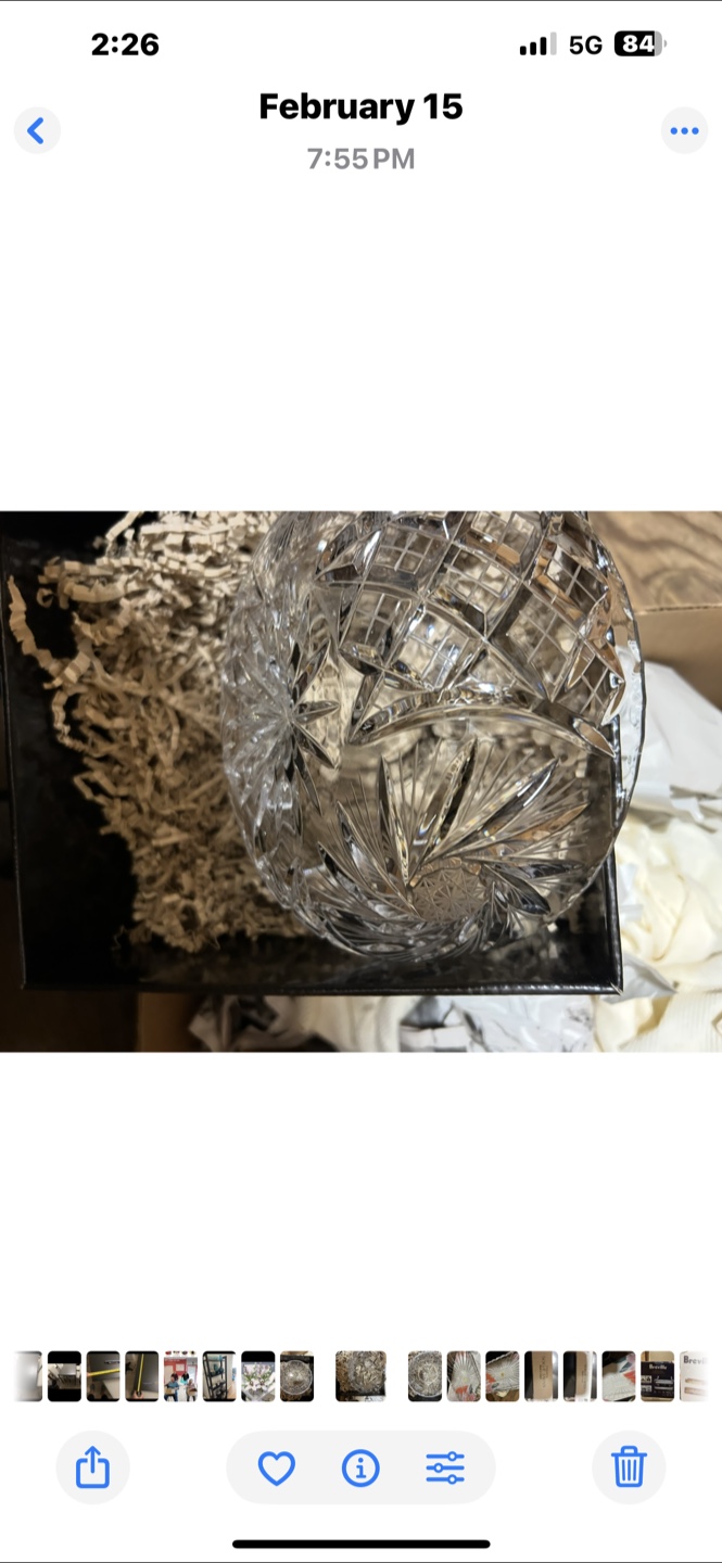 Crystal Cut Glass Bowl - photo 3