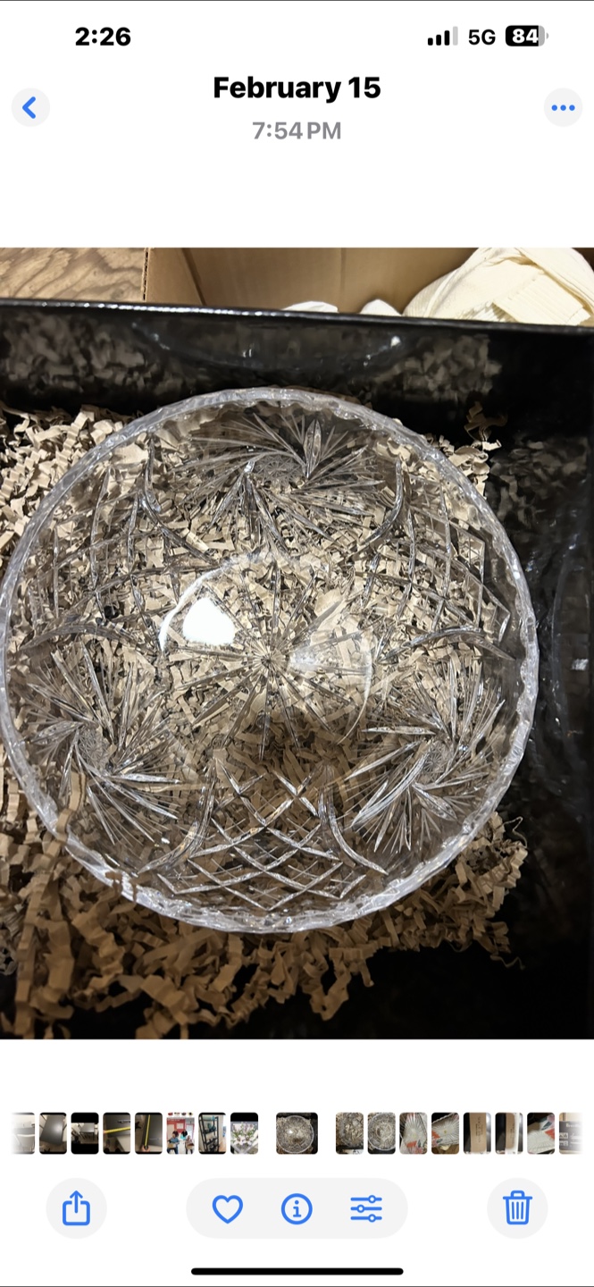 Crystal Cut Glass Bowl - photo 2