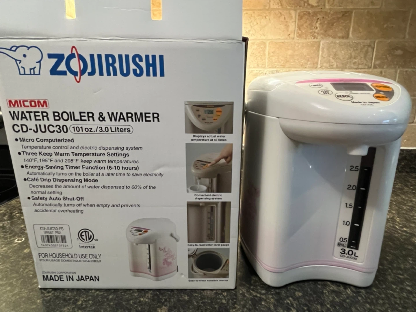 Zojirushi CD-JUC30 Water Boiler & Warmer 3.0L - photo 2