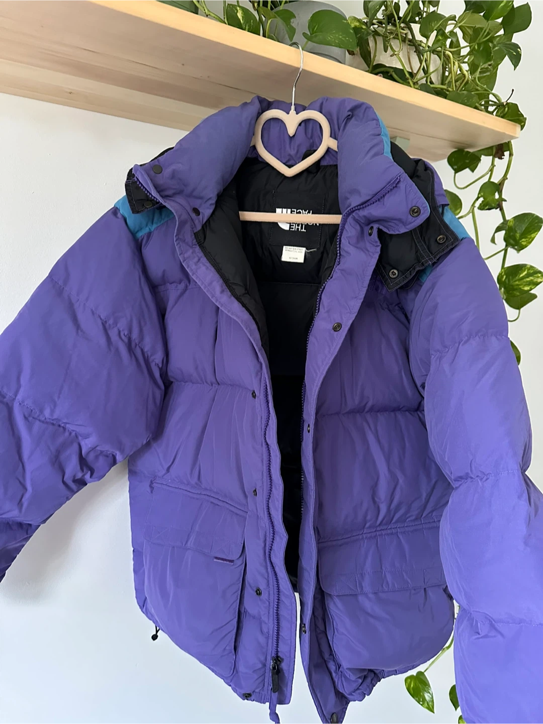 The North Face Purple Puffer Jacket - Medium