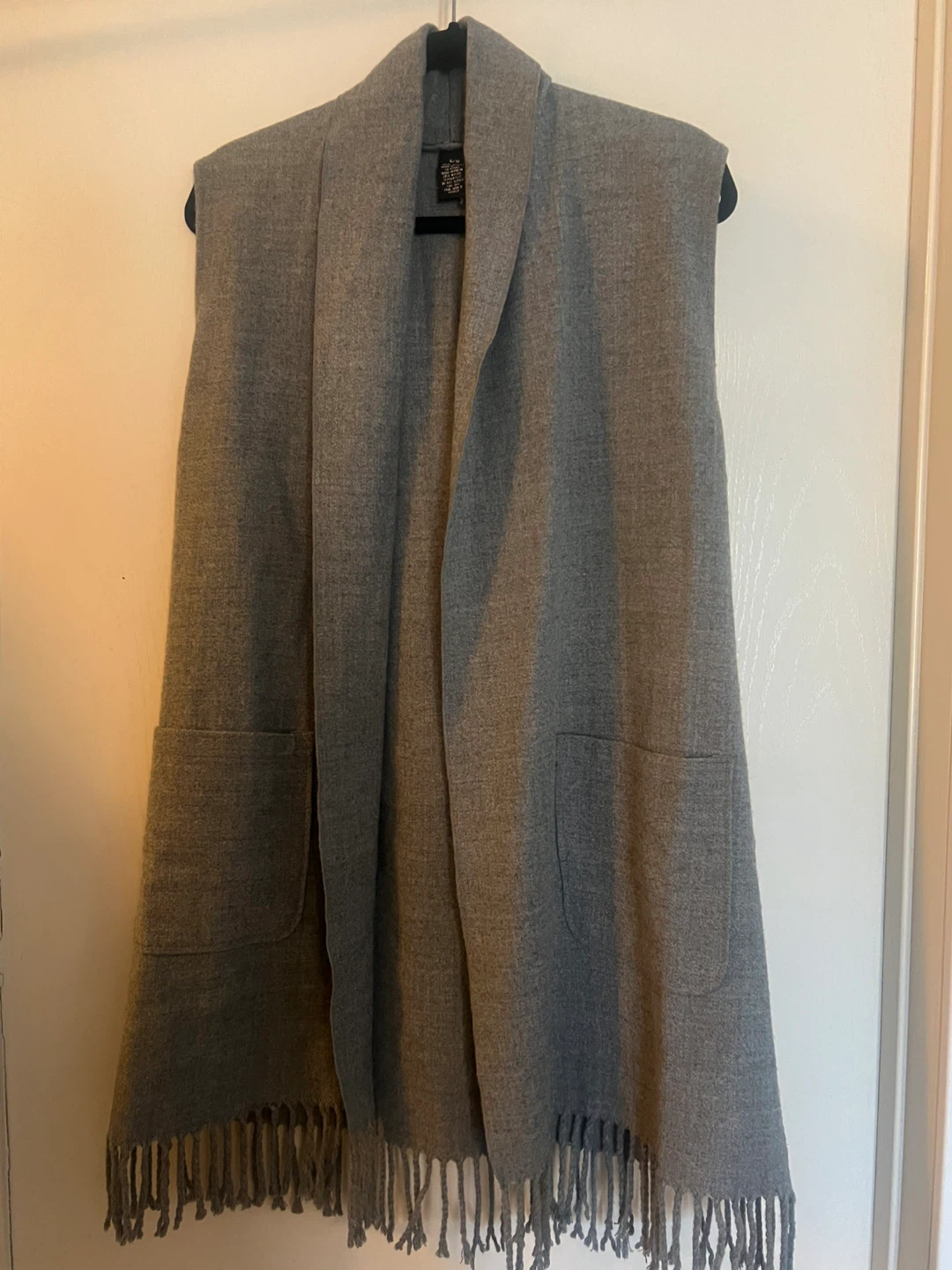 Cejon Grey Acrylic Vest S/M with Fringe
