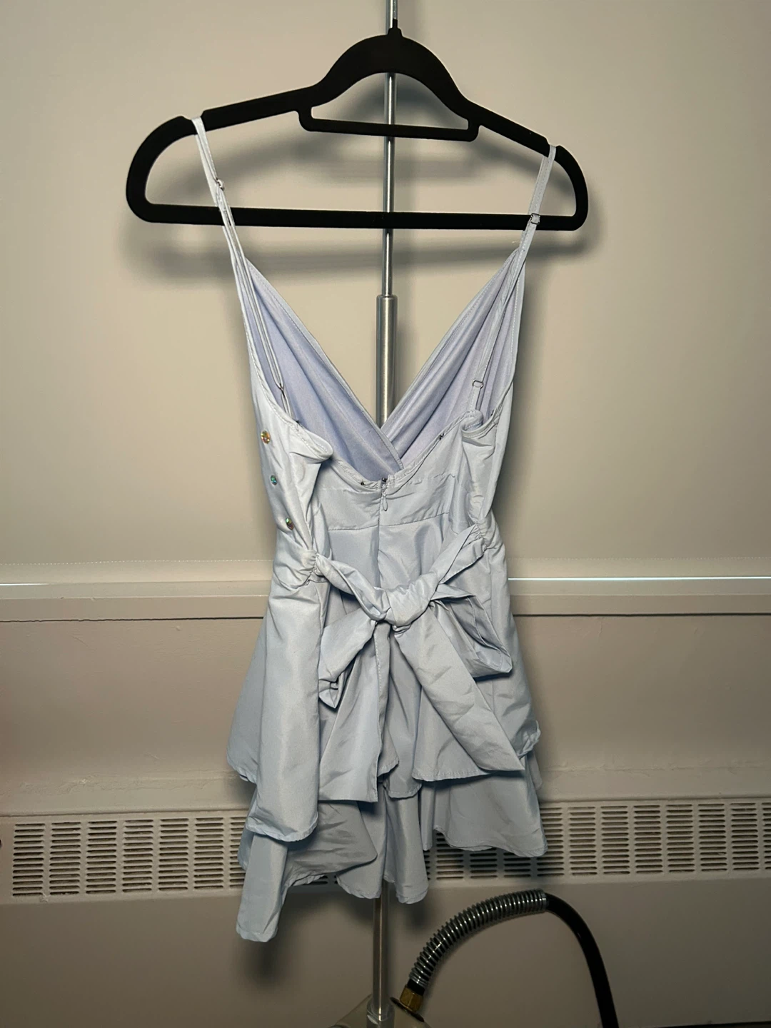 Light Blue Embellished Tiered Dress - photo 3