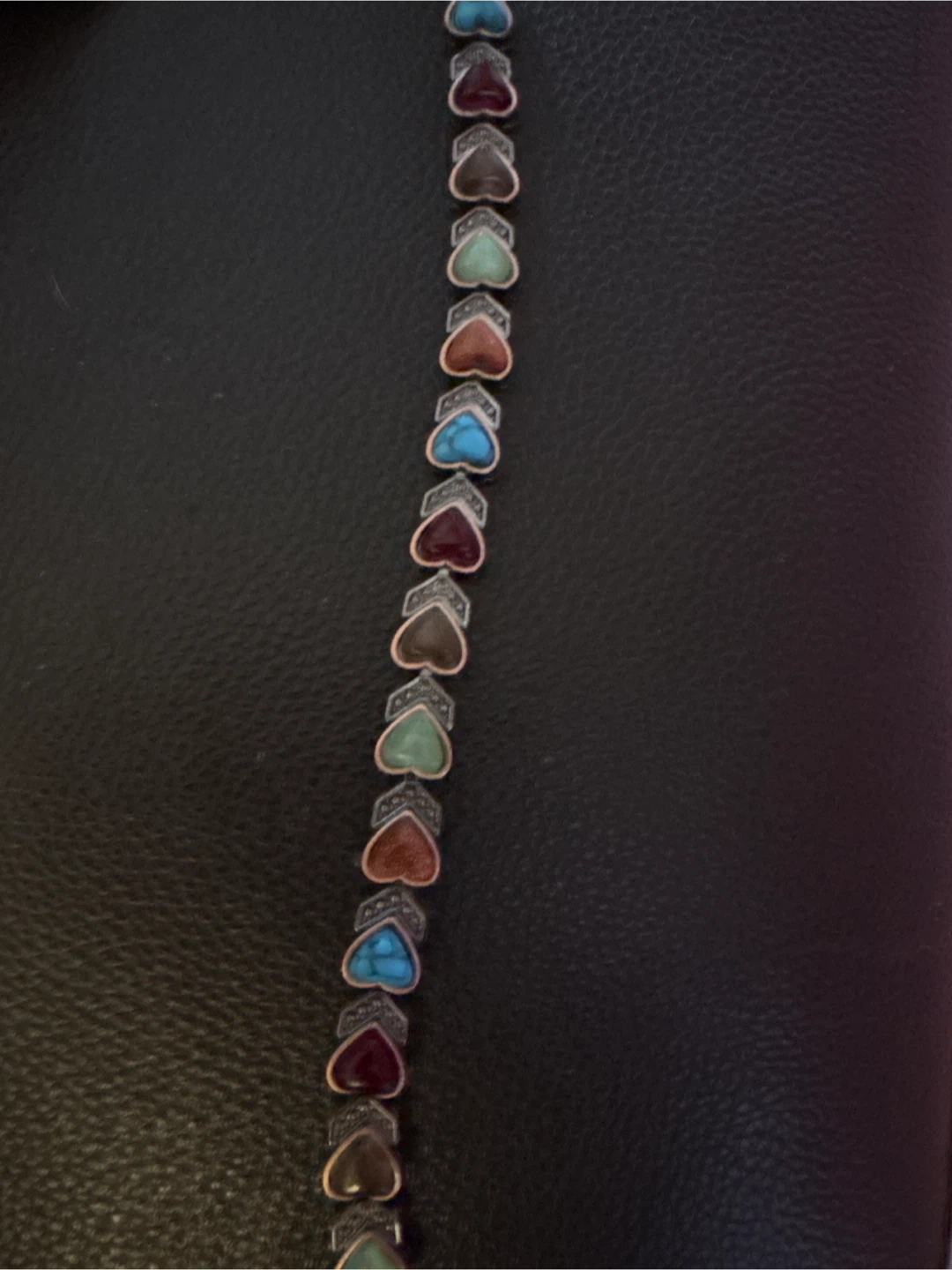 New Genuine copper magnetic  Gem Stone Heart Beaded Bracelet - photo 4