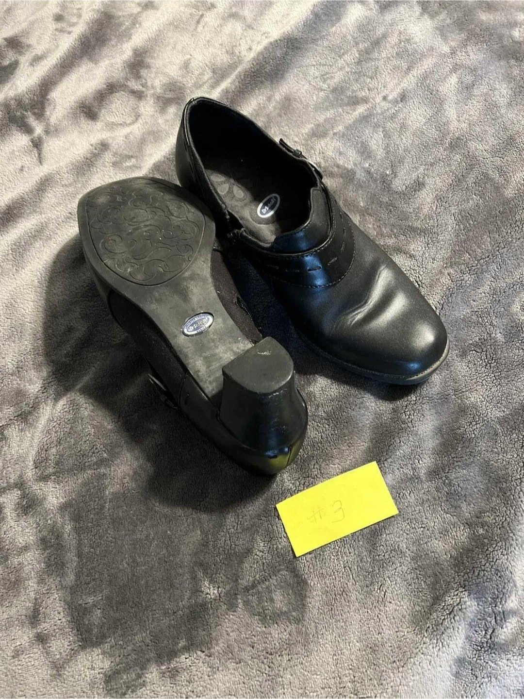 Size 81/2 Dr. Scholl's Women's Black Leather Like Ankle Boots - photo 3