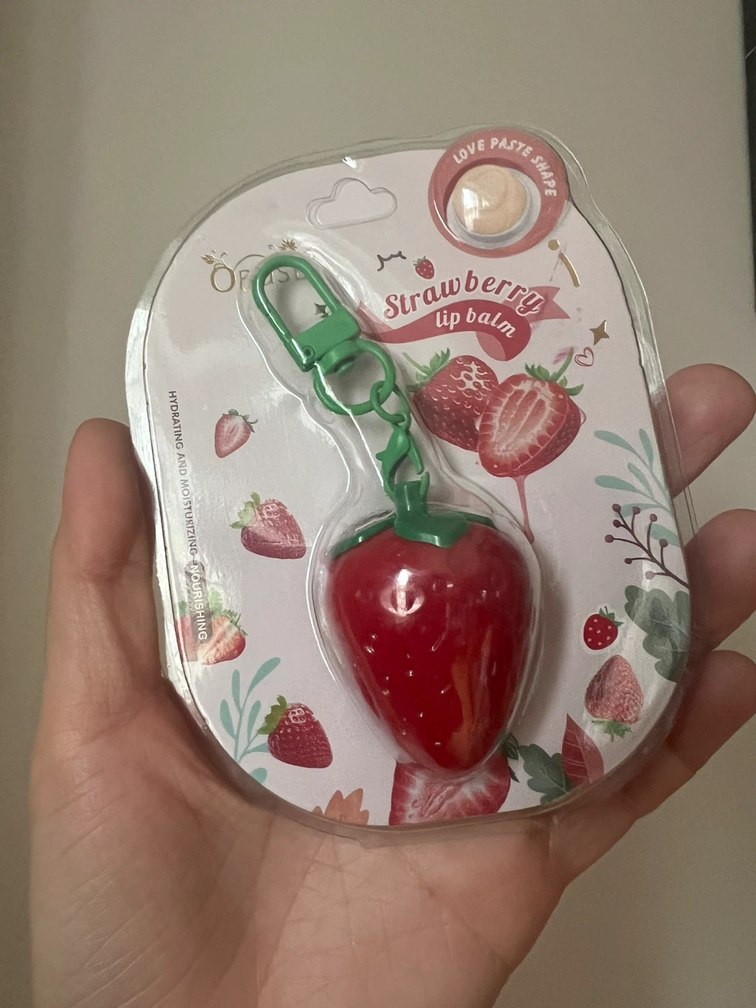 Ofany Strawberry Lip Balm Keychain