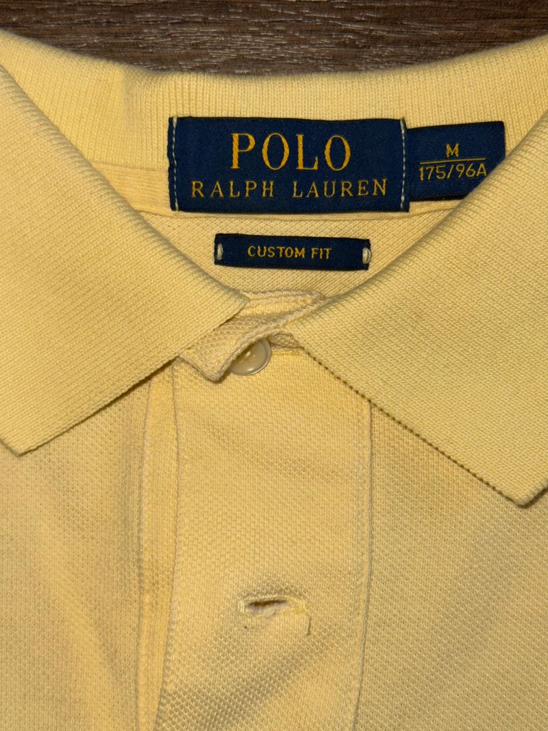 Polo Ralph Lauren Yellow Custom Fit Polo Shirt - Size M - photo 3