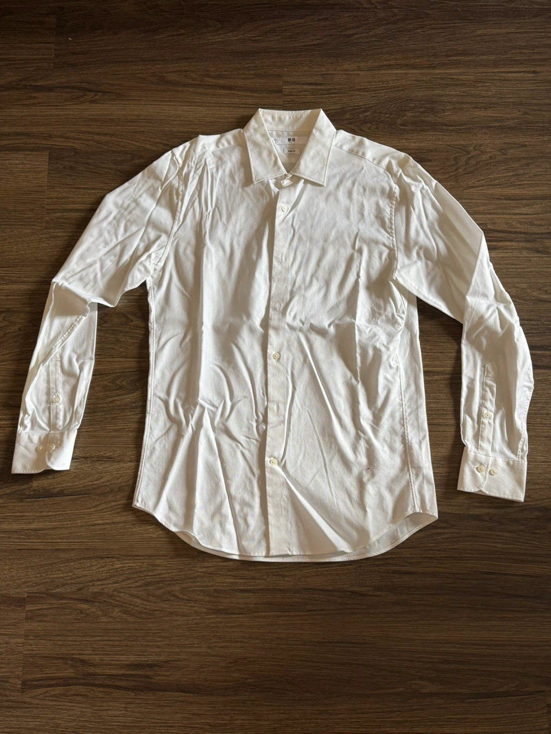 Uniqlo White Slim Fit Dress Shirt Size S - photo 4