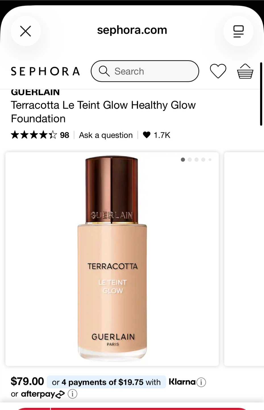 Guerlain Terracotta Le Teint Glow Foundation — Shade 4N ✨ - photo 3
