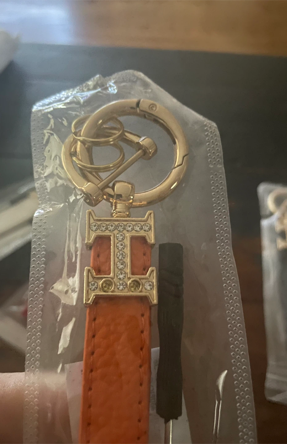Designer Inspired "H" Logo Keychain - photo 4