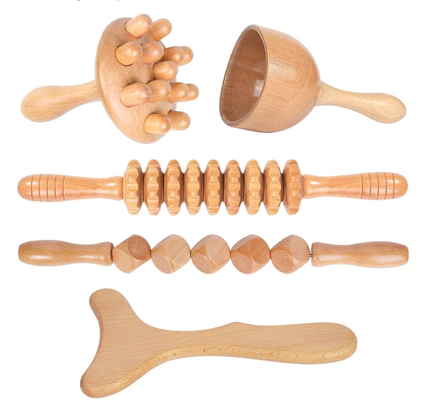 Wooden Massage Roller Set