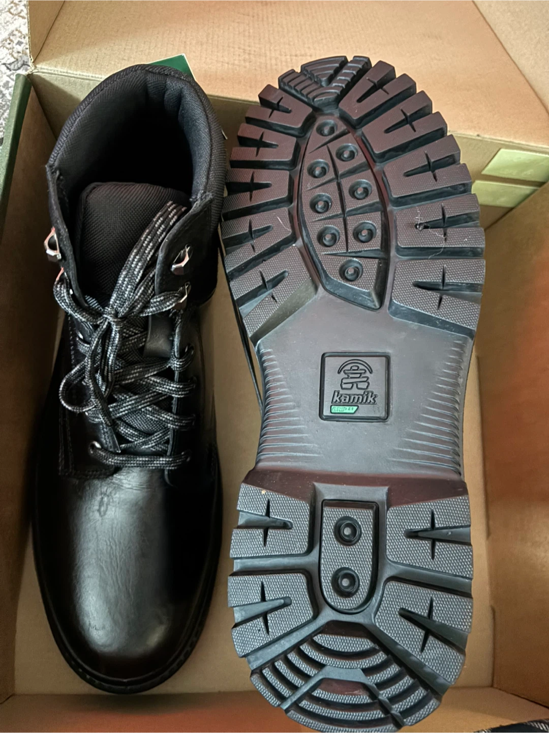Kamik Black Lace-Up Boots