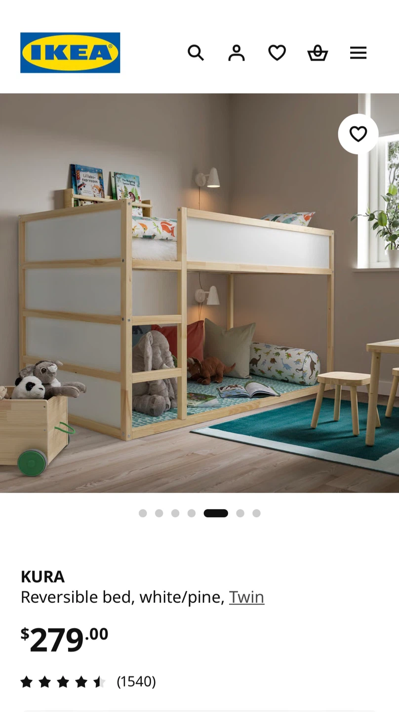 IKEA KURA Reversible Loft Bed
