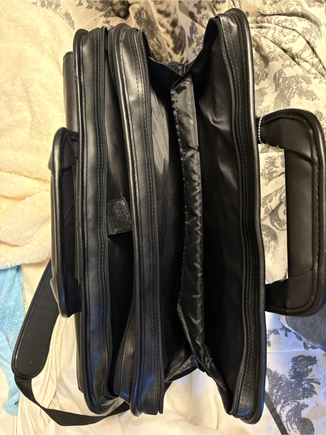HP Black Leather Laptop Bag Briefcase - photo 4