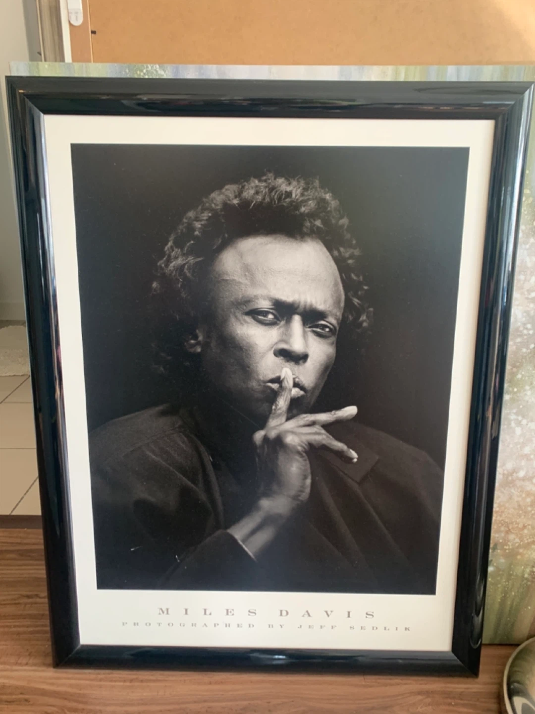 Framed Black and White Portrait Prints (Miles Davis & BB King)