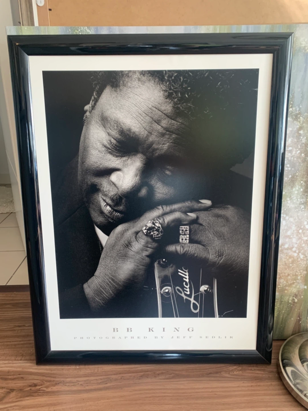 Framed Black and White Portrait Prints (Miles Davis & BB King) - photo 2
