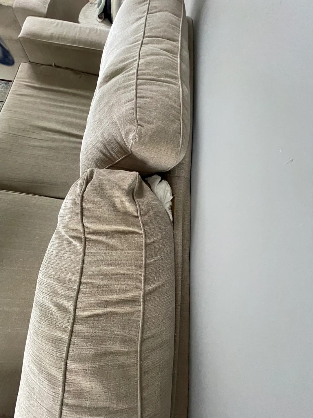 Beige Loveseat Sofa - photo 4