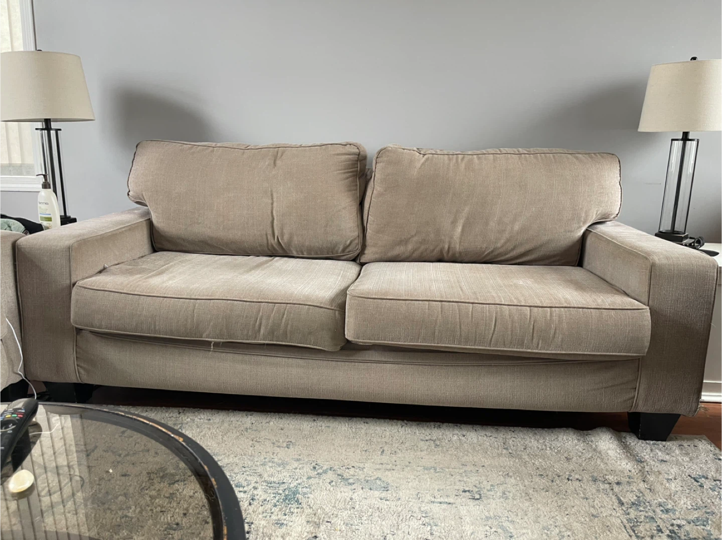 Beige Loveseat Sofa