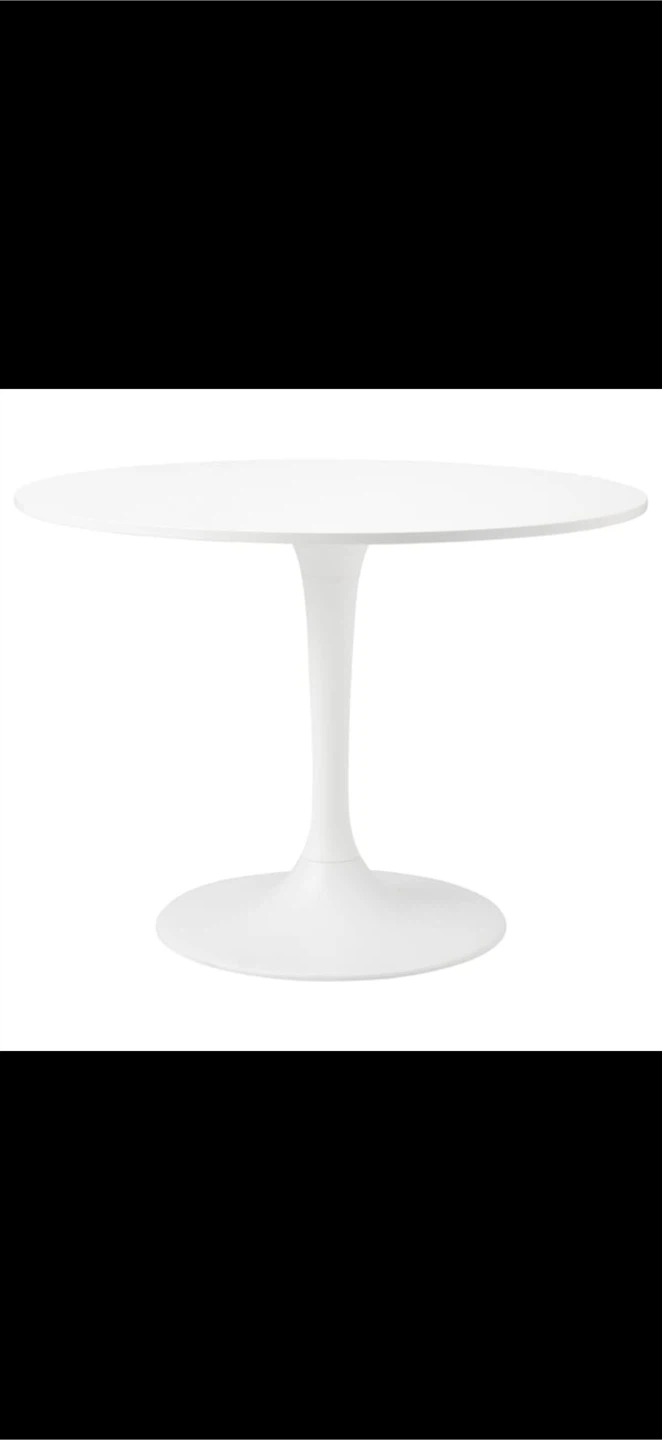 IKEA DOCKSTA Tulip Table – Modern Round White Dining Table
