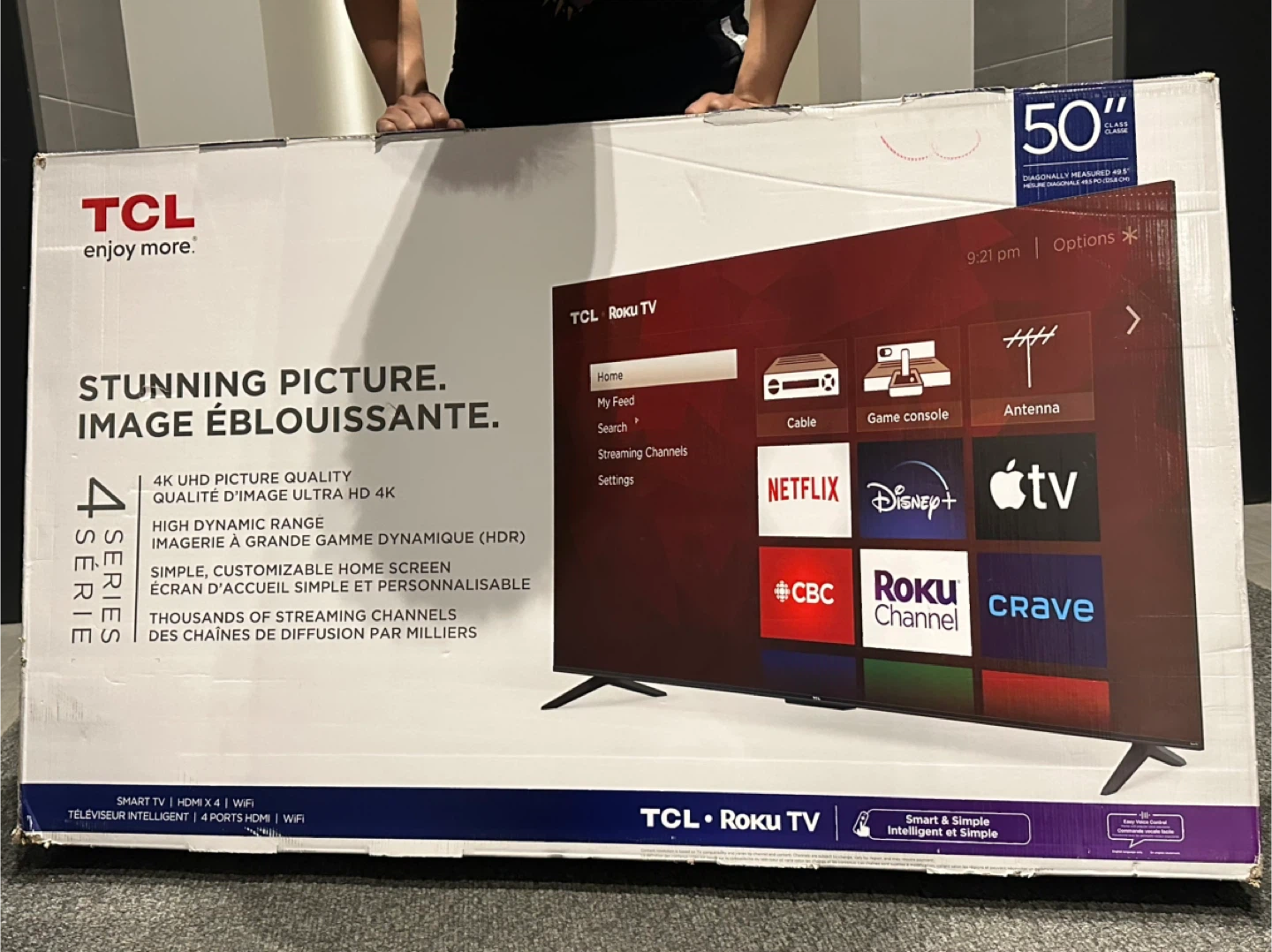 TCL 50" 4-Series 4K UHD HDR Roku Smart TV