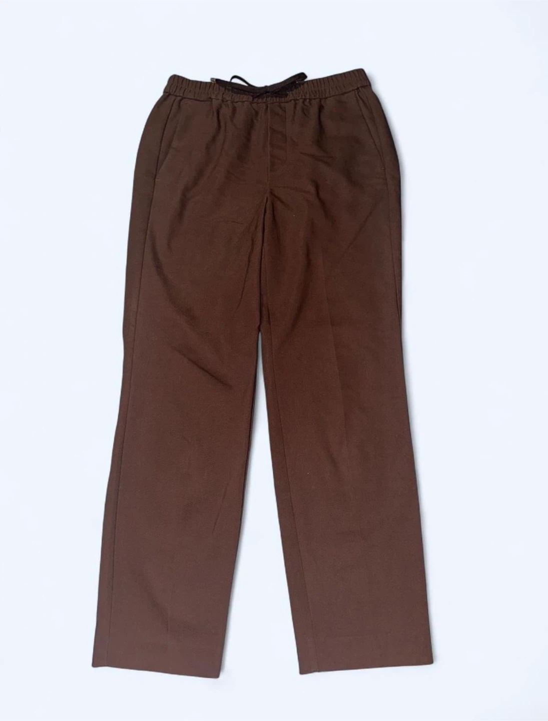 No Iron InWear Brown Elastic Waist Trousers - Size US 6