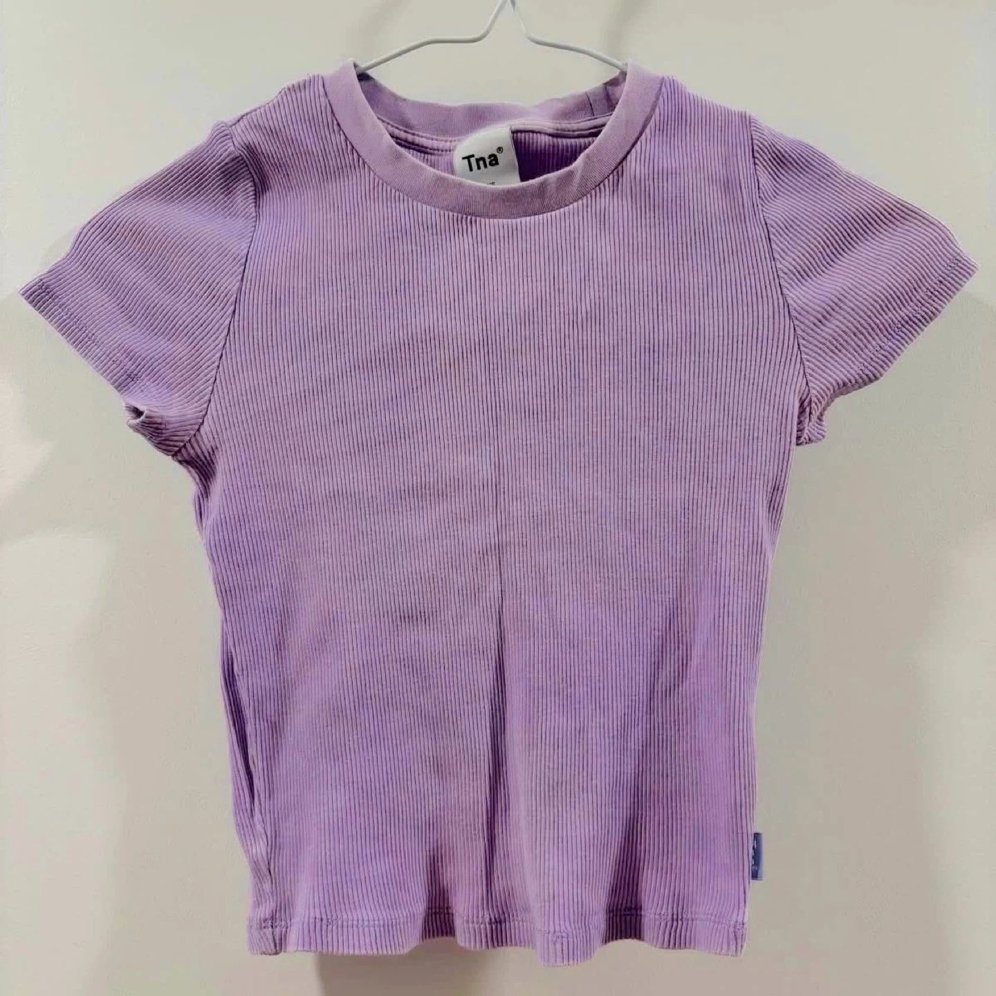 TNA Purple Ribbed T-Shirt